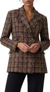 Noize Alba Double Breasted Tweed Blazer