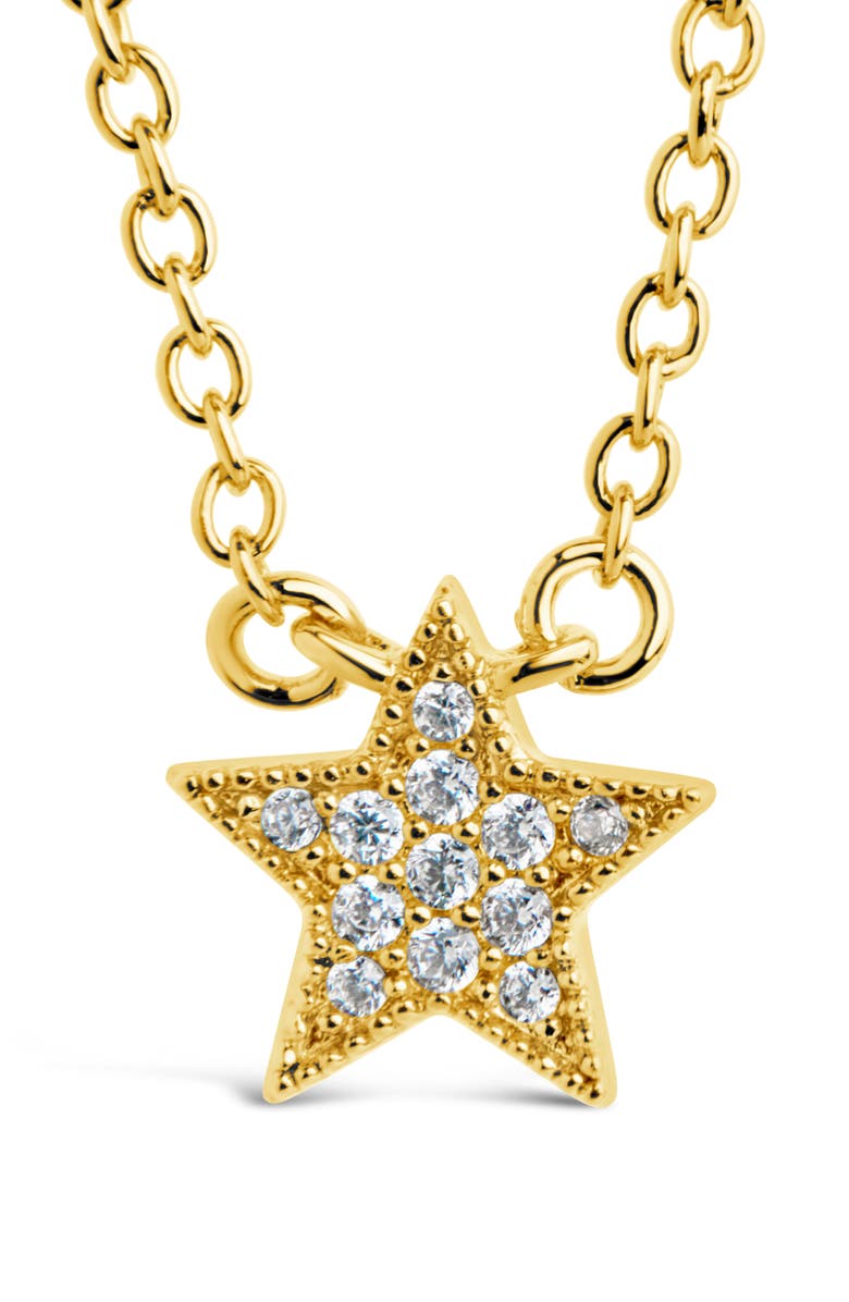 Sterling Forever Everyday Cubic Zirconia Star Pendant Necklace, Alternate, color,