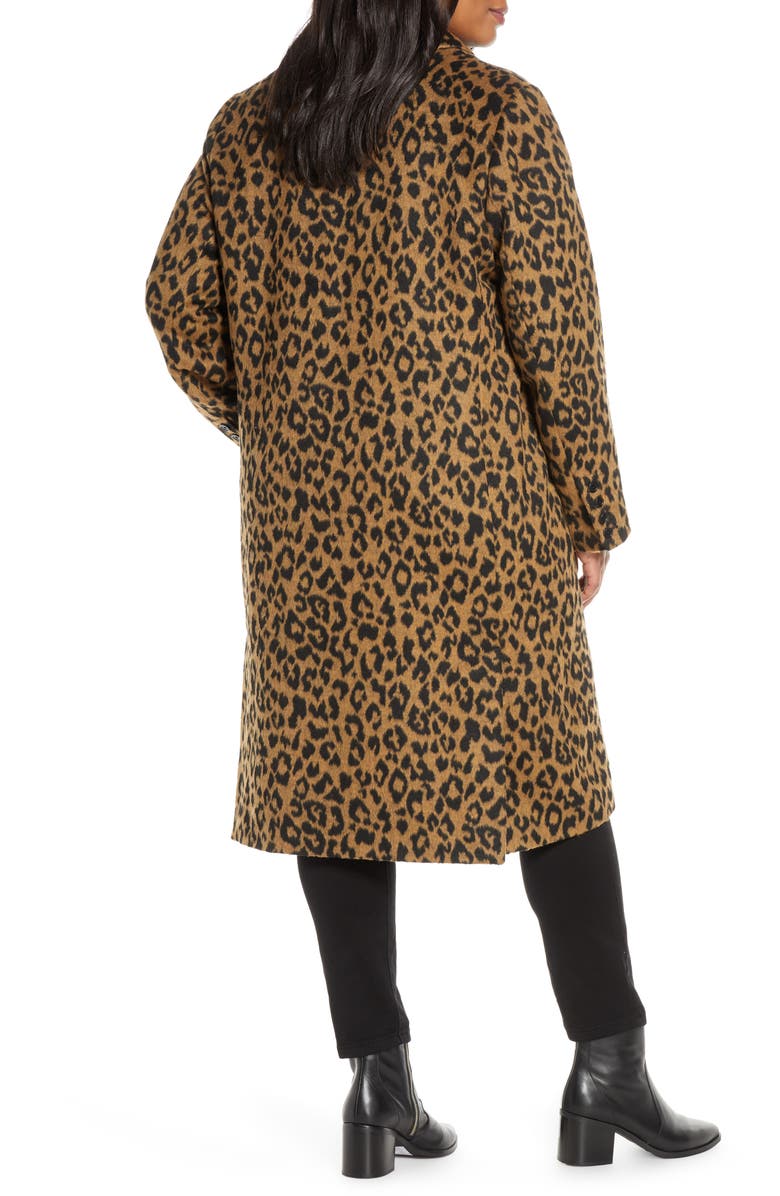 Bernardo Leopard Print Coat, Alternate, color, 