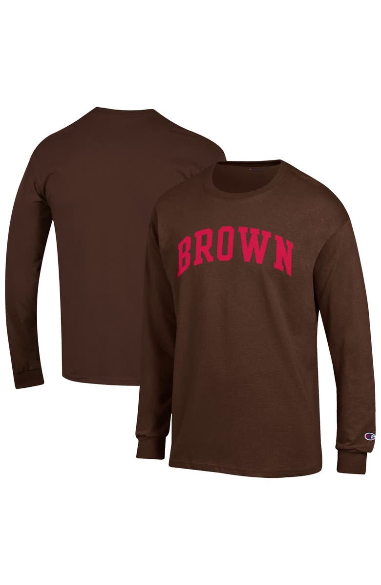 Champion Men's Champion Brown Brown Bears Basic Arch Long Sleeve T-Shirt, Alternate, color, Brown