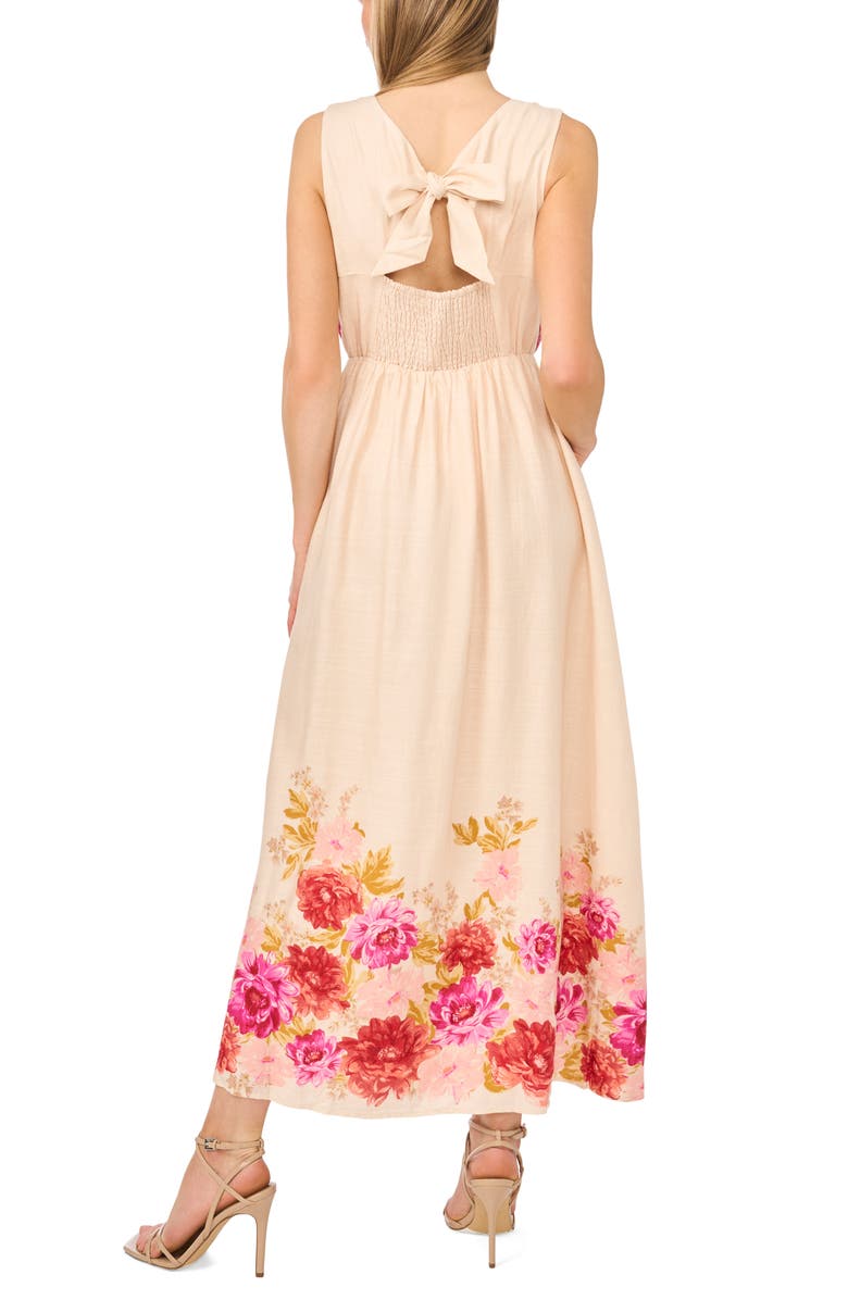 Halogen<sup>®</sup> Print Sleeveless Back Tie Maxi Dress, Alternate, color,