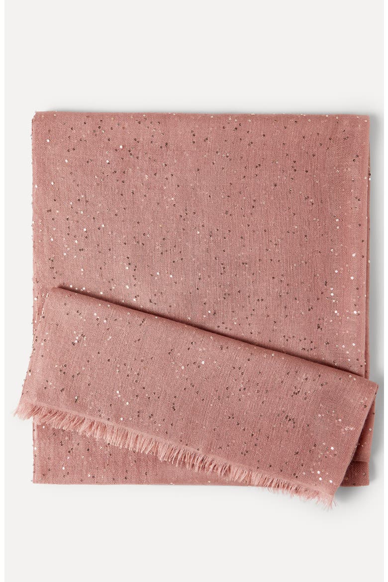 Cashmere and silk Diamond yarn scarf, Alternate, color, Pink
