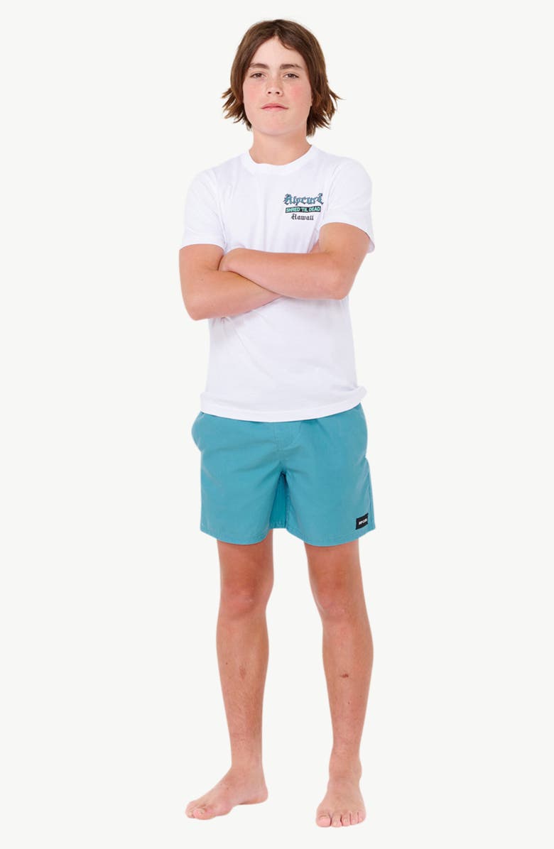 Rip Curl Kids' Shred 'Til Dead Graphic T-Shirt, Alternate, color, White