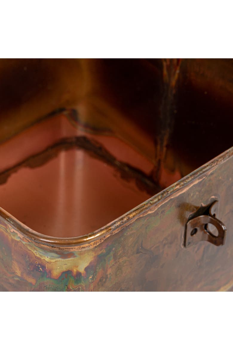 Various Square Decorative Boxes, Burnt Copper Finish, Set of 3, Alternate, color, Copper
