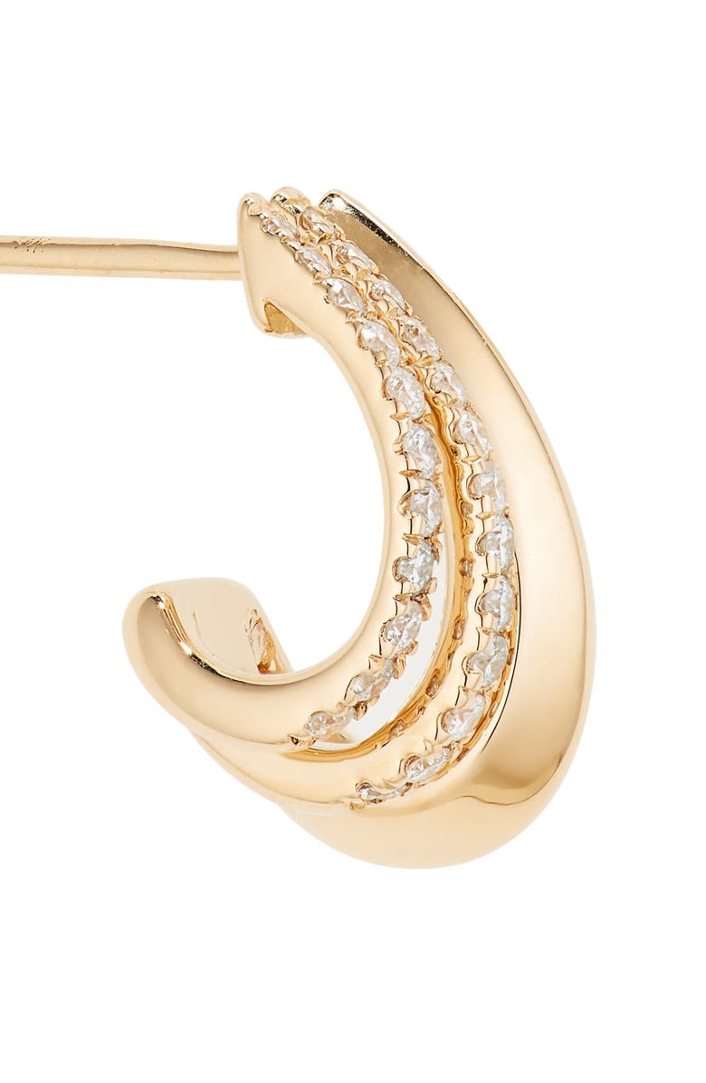 Dana Rebecca Designs Reese Brooklyn Triple Row Diamond Hoop Earrings, Alternate, color,