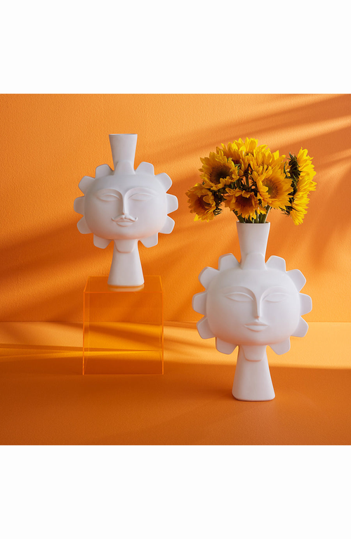 Jonathan Adler Muse Sun Vase In White