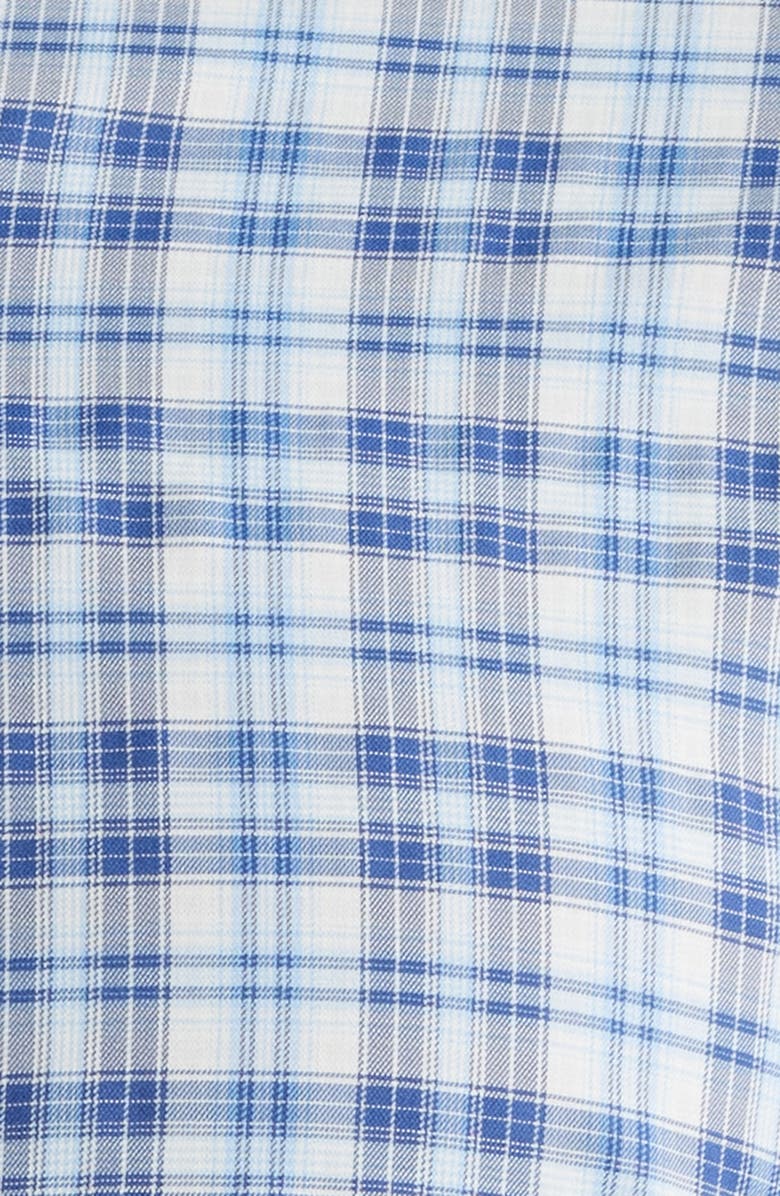 johnnie-O Donovan Plaid Stretch Button-Up Shirt, Alternate, color, Navy