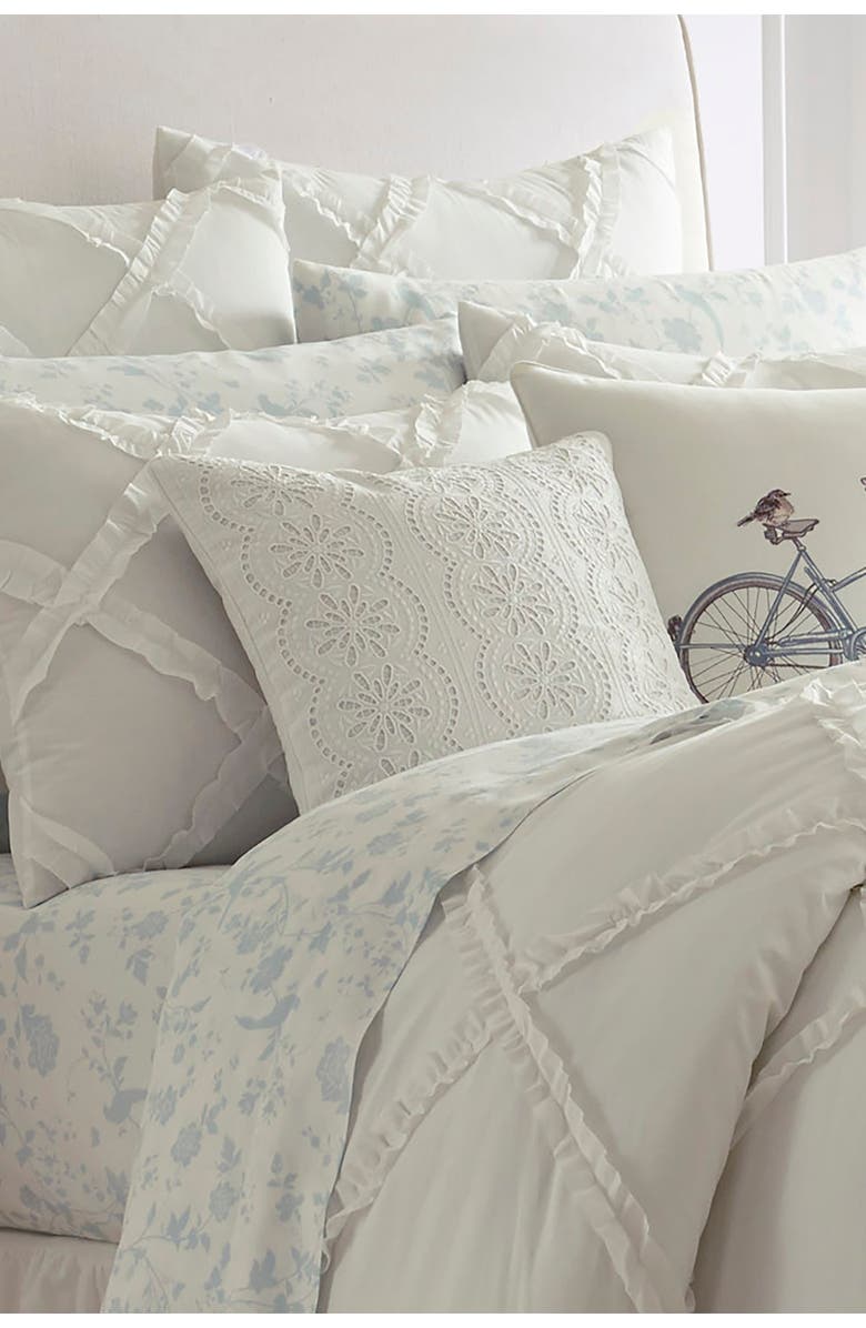 Laura Ashley Adelina White King Comforter Set, Alternate, color, 