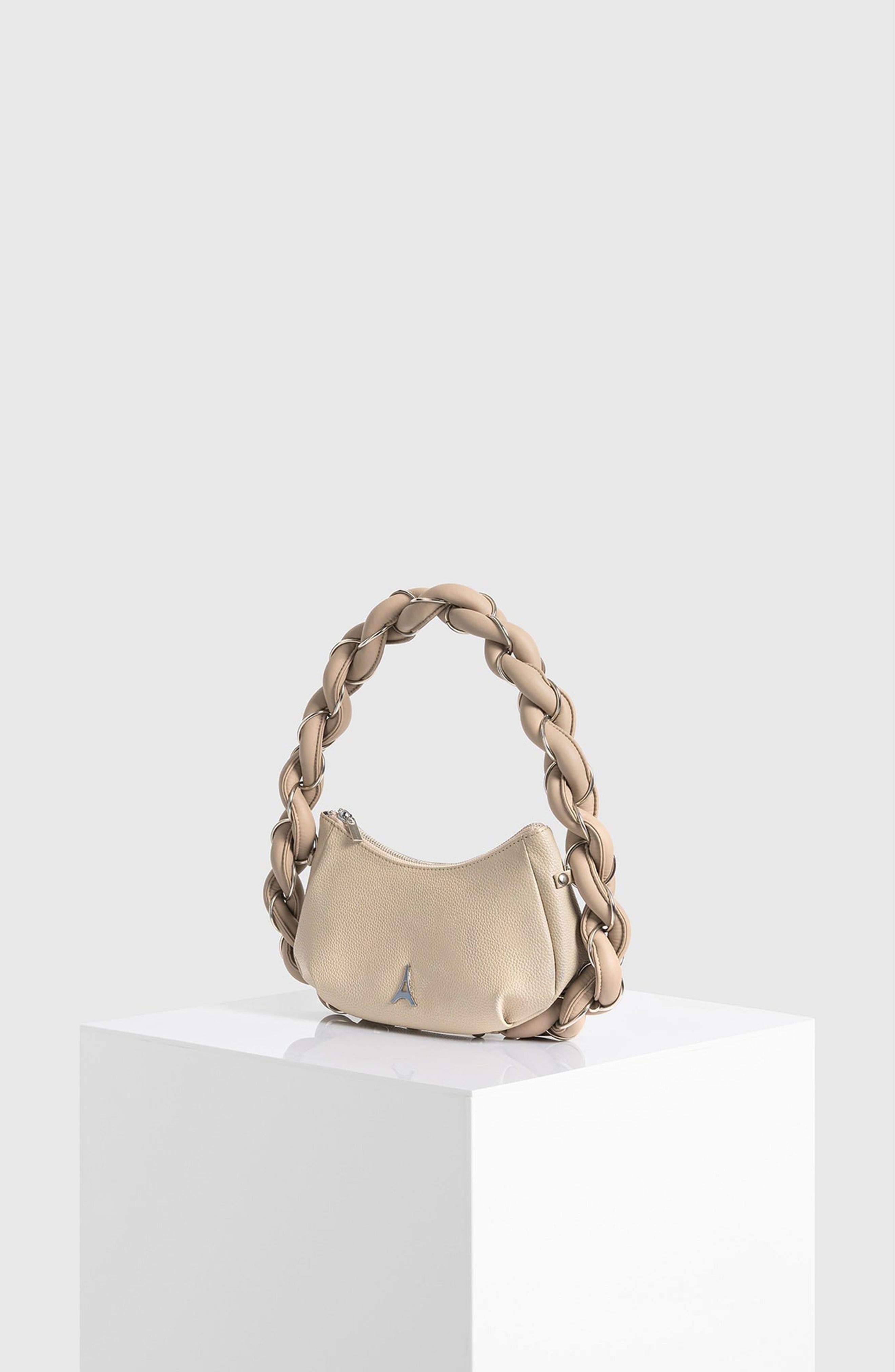 Manière De Voir Somme Leather Handbag, Alternate, color, Beige