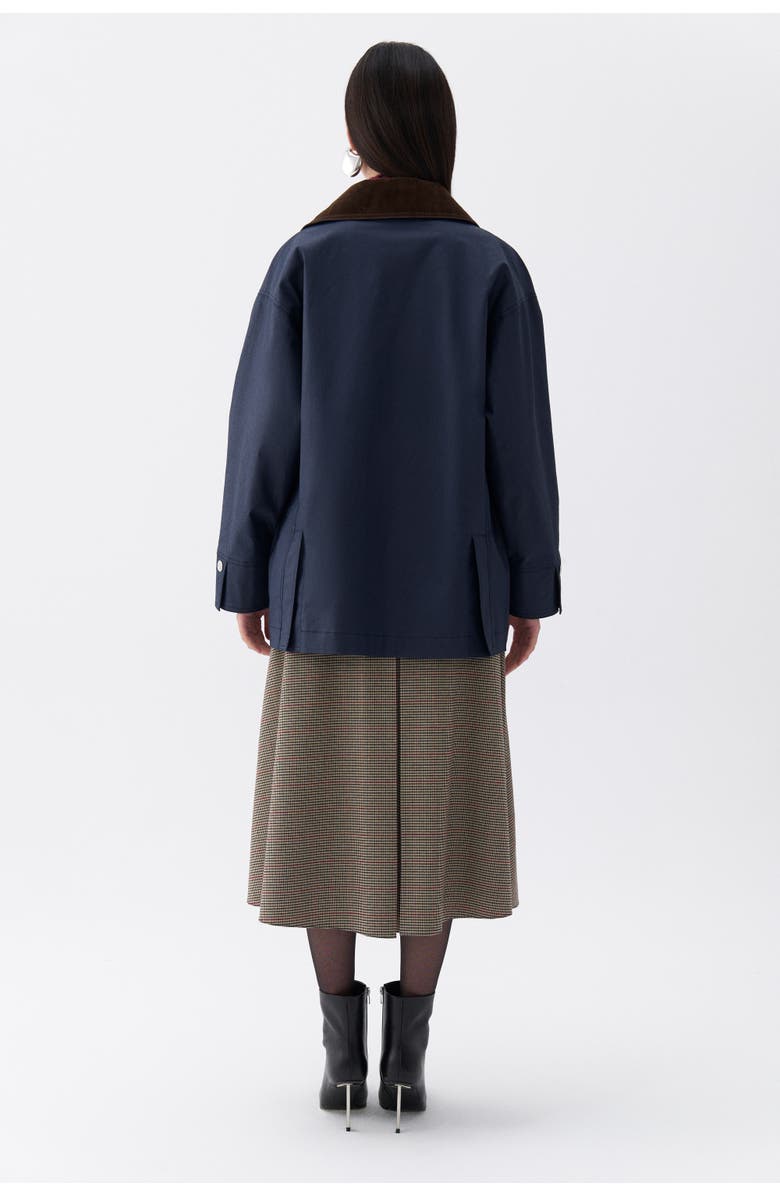 Nocturne Shirt Collar Cotton Blend Coat, Alternate, color,