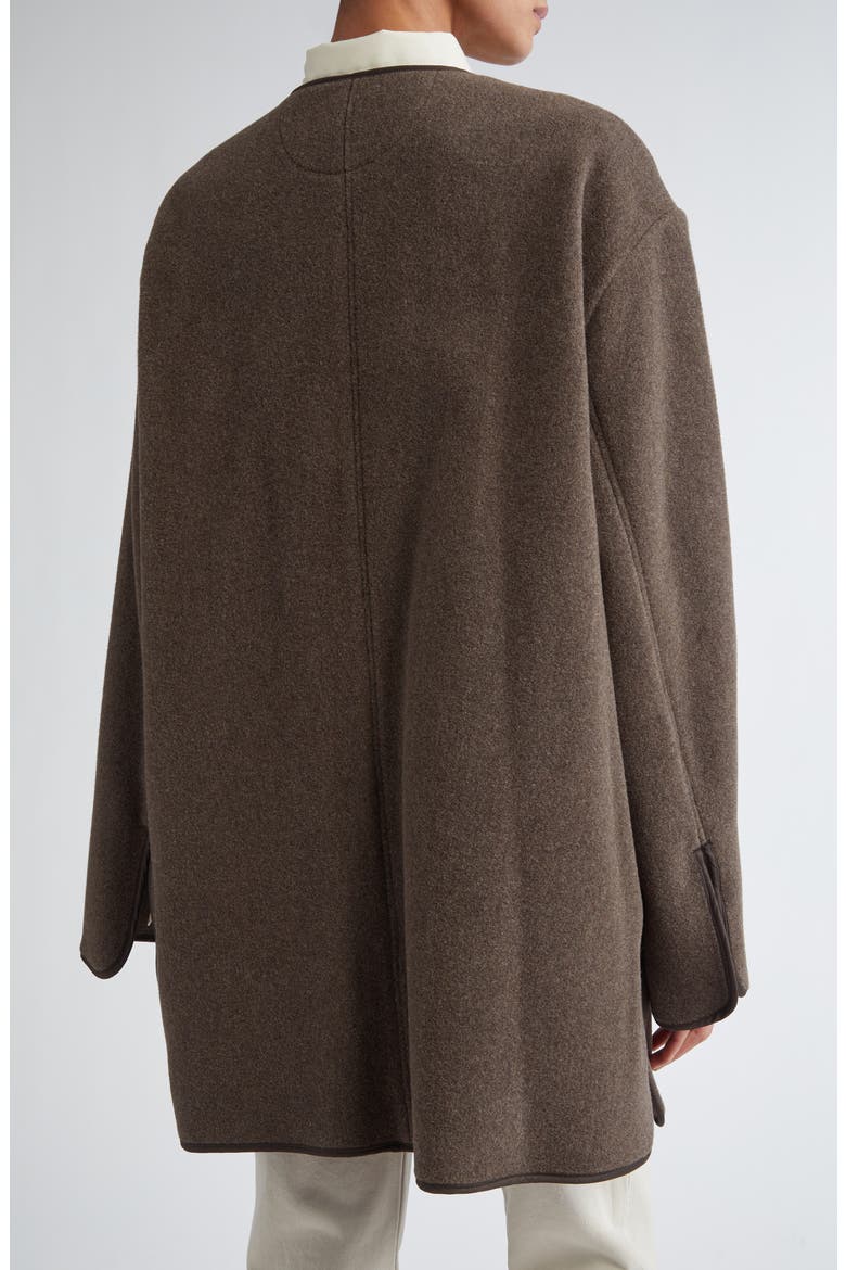Wool Blend Felt Jacket, Alternate, color, OAK MELANGE