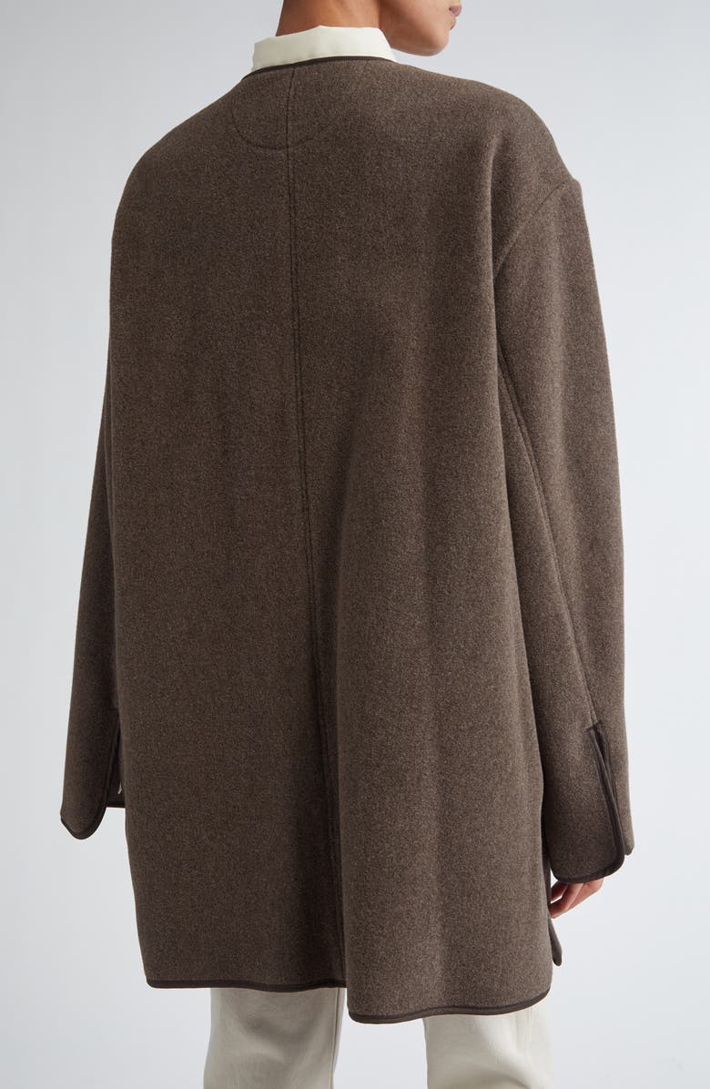 TOTEME Wool Blend Felt Jacket, Alternate, color, Oak Melange