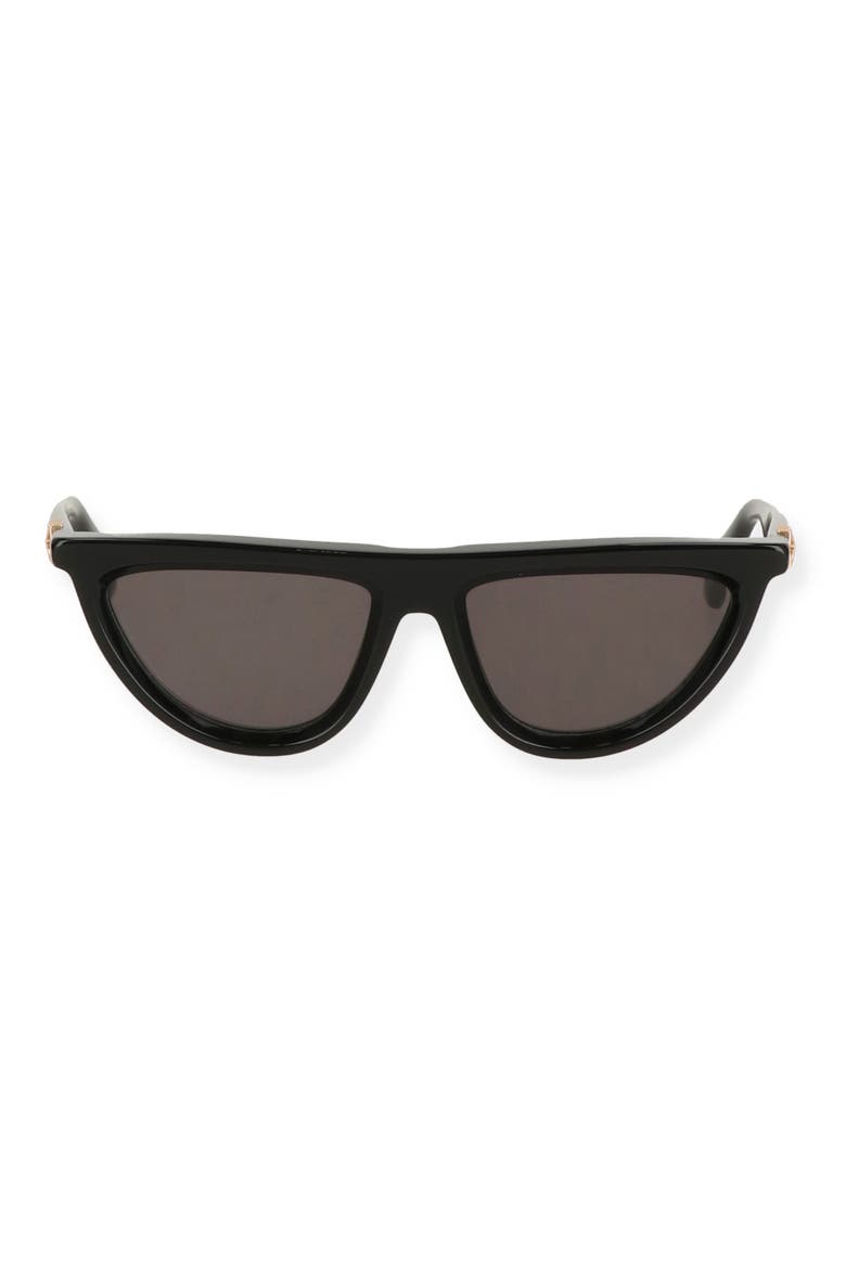 Jasper 53mm Cat Eye Sunglasses, Alternate, color, BLACK DARK GREY