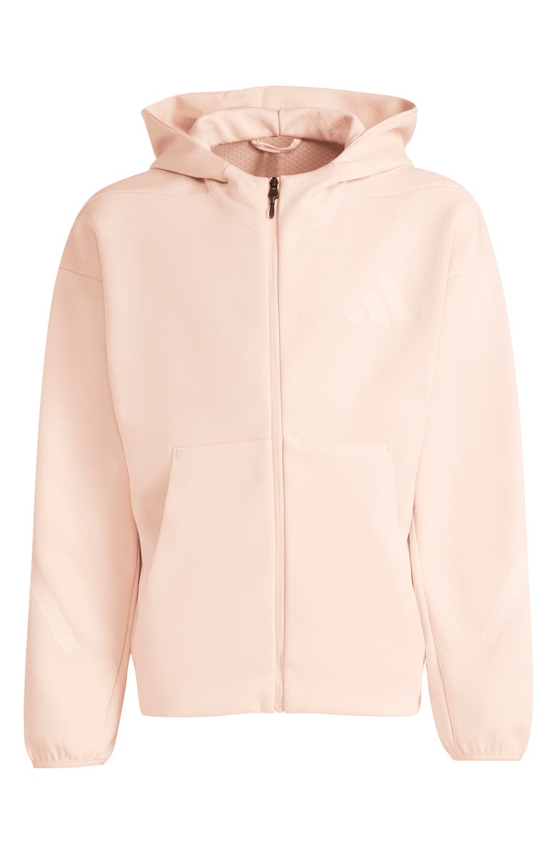 adidas Originals Kids' Z.N.E. Zip Hoodie, Main, color, Blush Pink/ Pink Tint