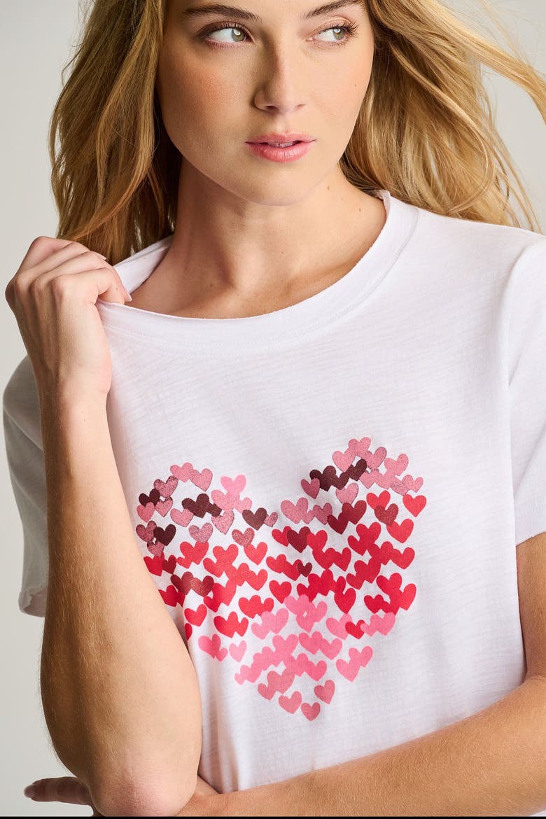 Heart Beats Cotton T-Shirt, Alternate, color, White