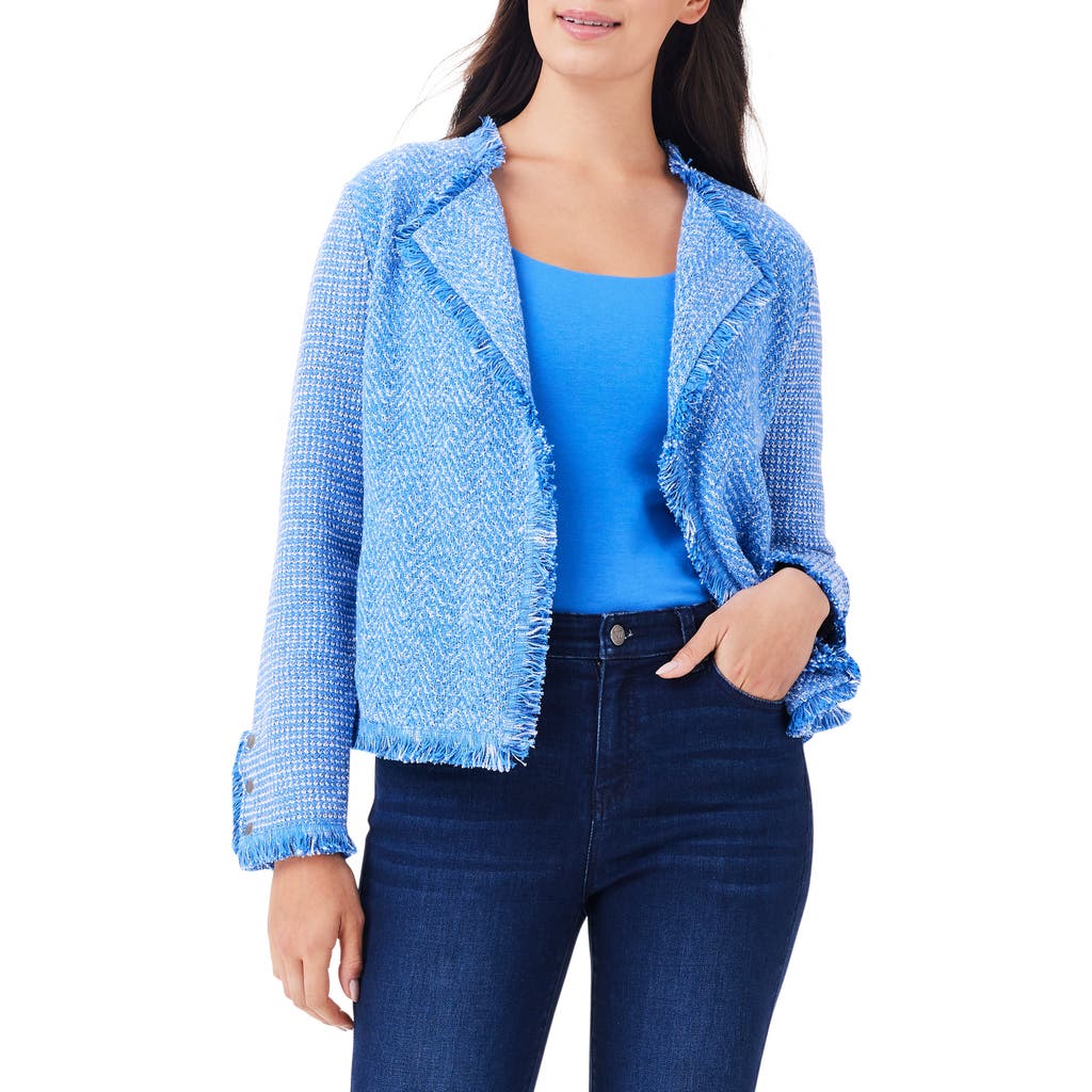 Nic + Zoe Nic+zoe Fringed Mixed Knit Jacket