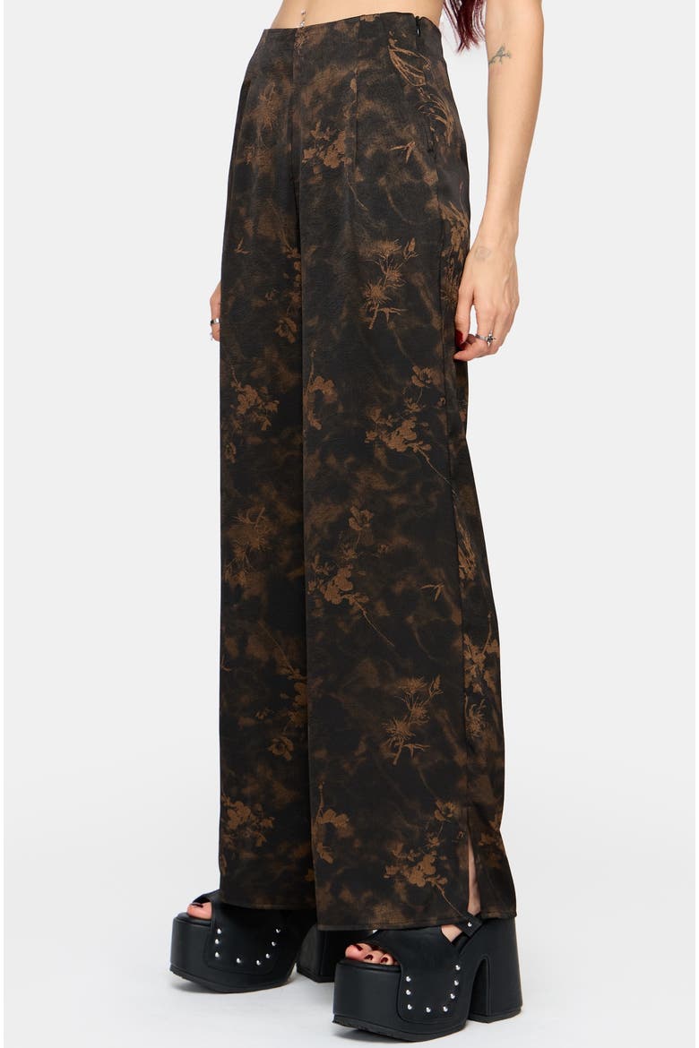 Gallo Wide Leg Split Trouser, Alternate, color, Black