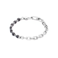 COEUR DE LION Bracelet Cubes Fusion Link Chain Black