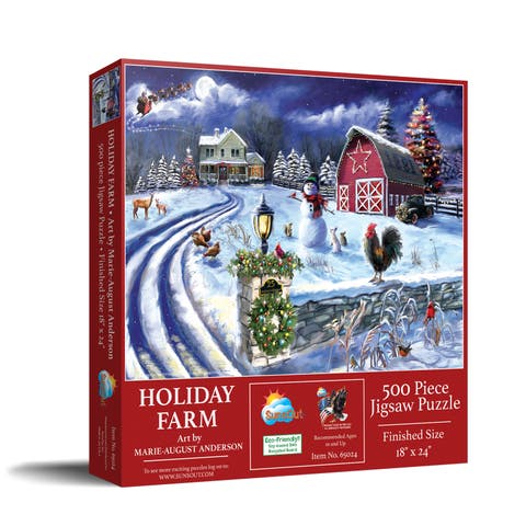 Holiday Farm Road 500 piece Jigsaw Puzzle for Adults