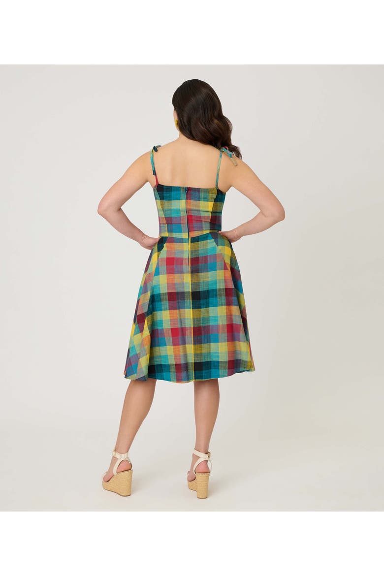 1950s Bobbie Swing Dress, Alternate, color, Green Multi Plaid