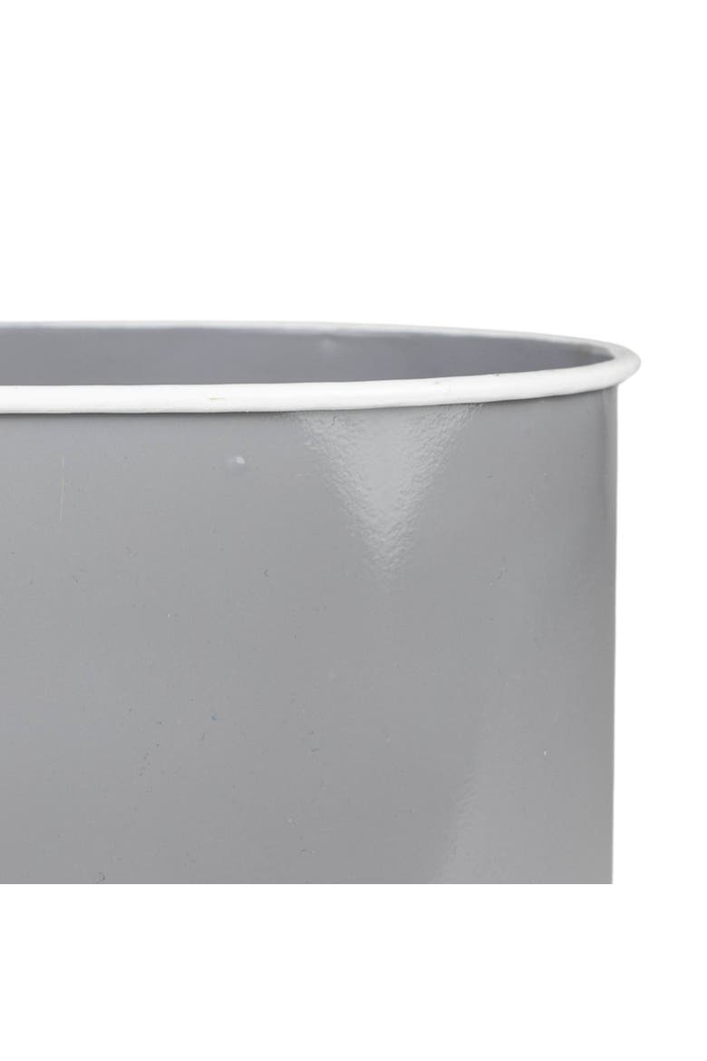Oblong Planter Gray Metal, Alternate, color, Gray