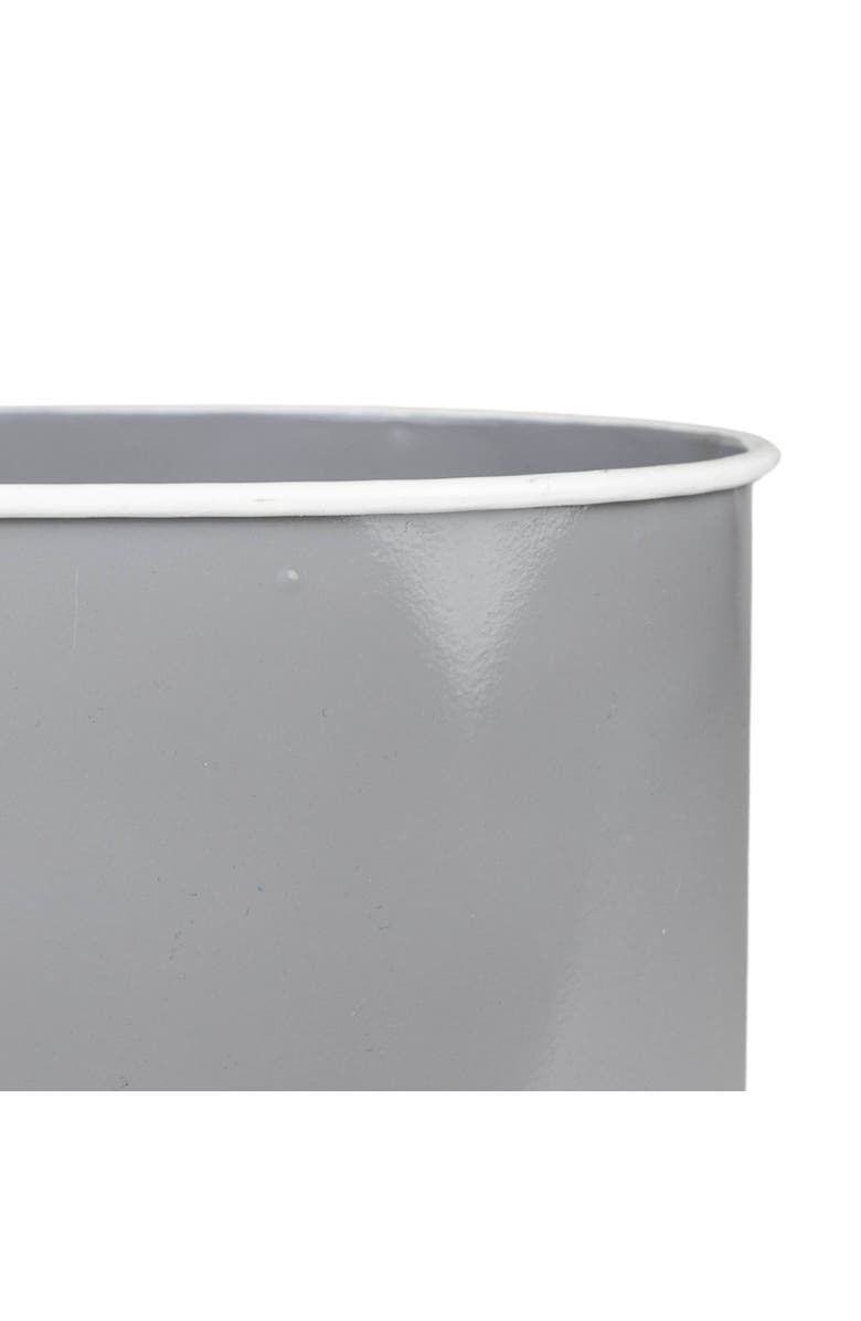Foreside Home and Garden Oblong Planter Gray Metal, Alternate, color, Gray