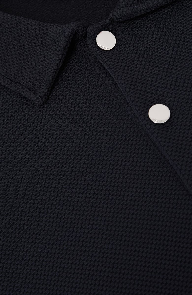 Reiss Kennedy Textured Polo, Alternate, color, Navy