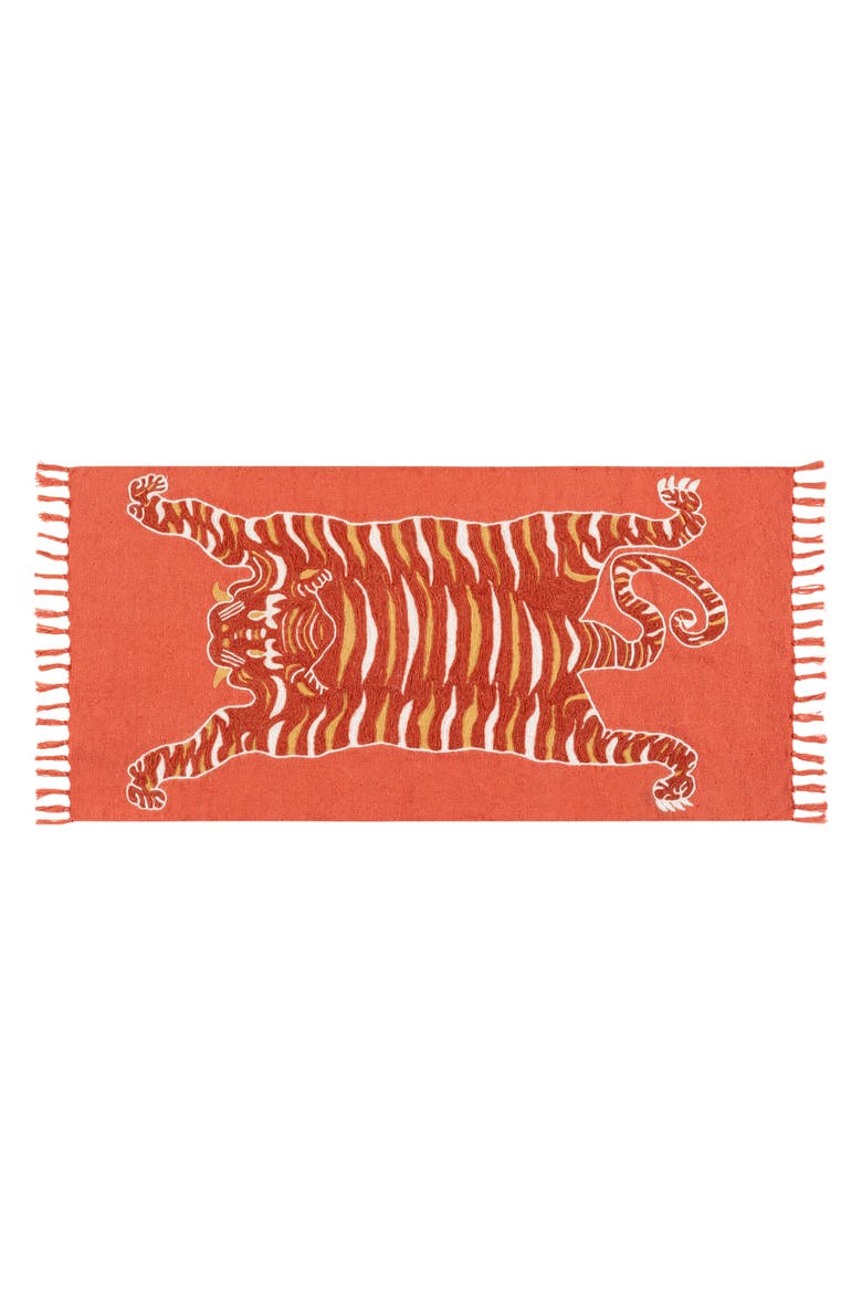 Cotton Vibrant Rug, Main, color, Mustard
