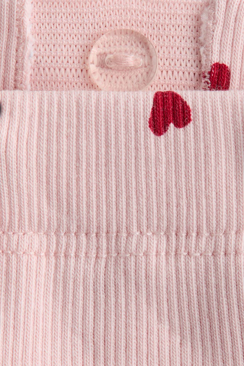 2-piece Ribbed Cotton Set, Alternate, color, Light pink/hearts