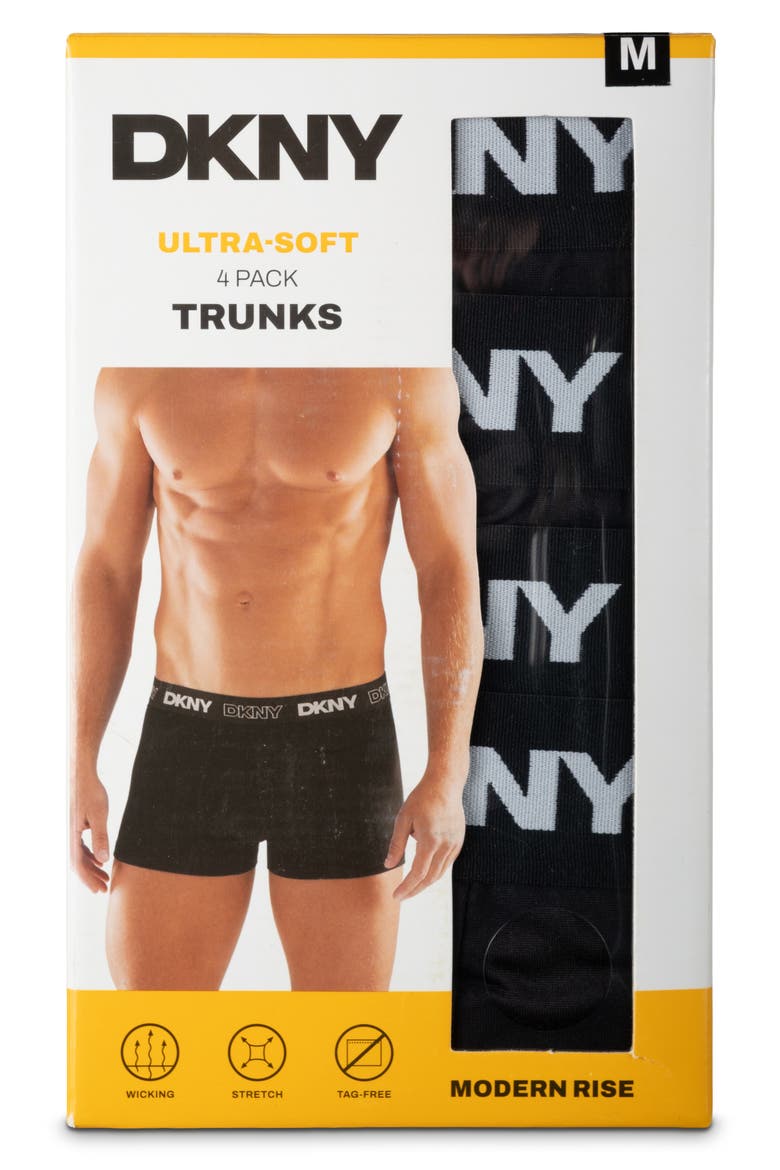 Ultra-Soft Pack of 4 Trunks, Alternate, color, BLACK/BLACK/BLACK/BLACK