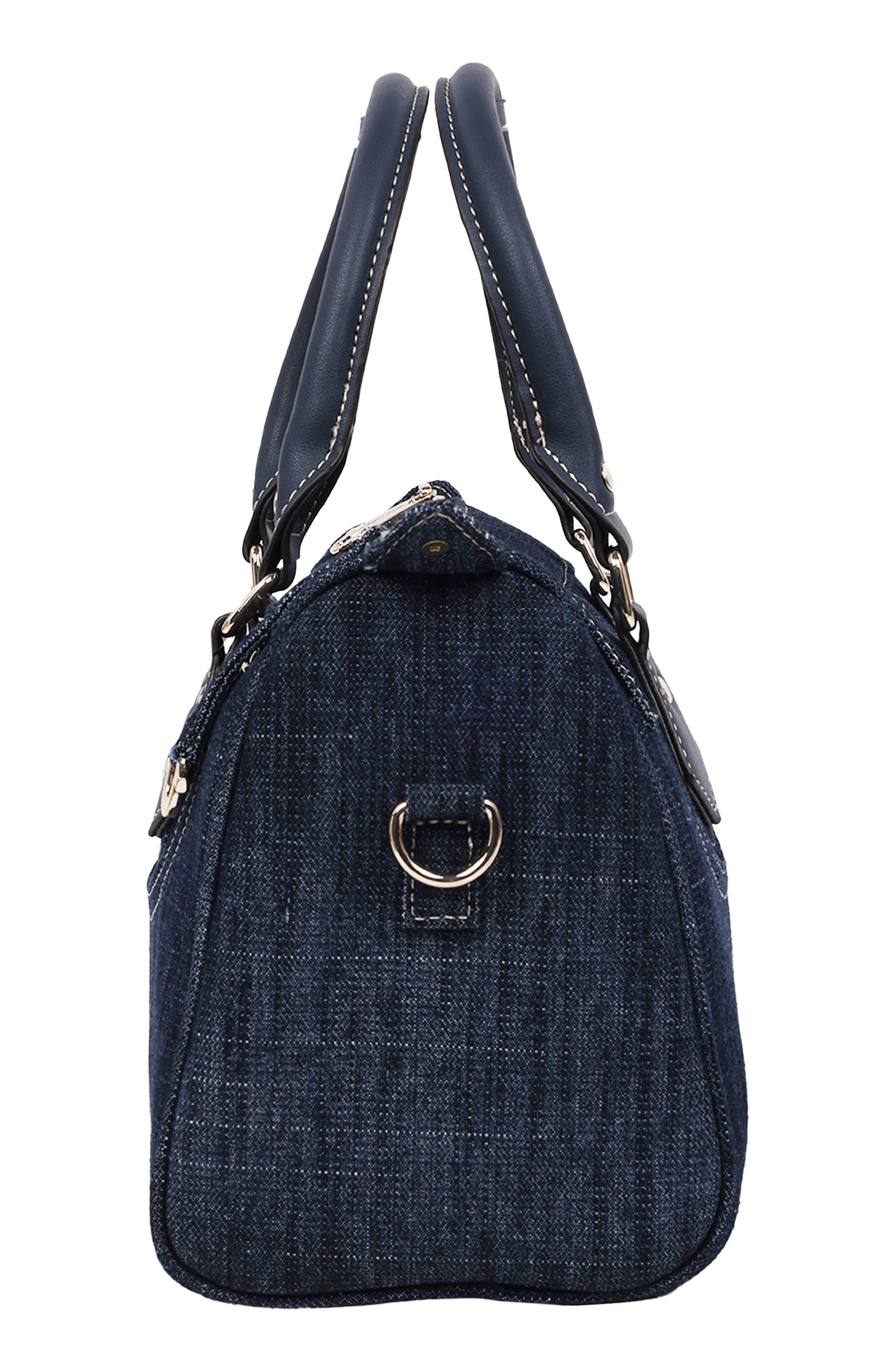 Heritage Denim Satchel Bag, Alternate, color, DARK DENIM