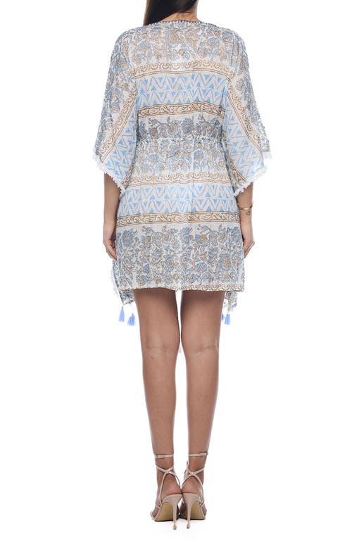 Shop Ranee's Ranees Floral Tassel Trim Cover-up In White
