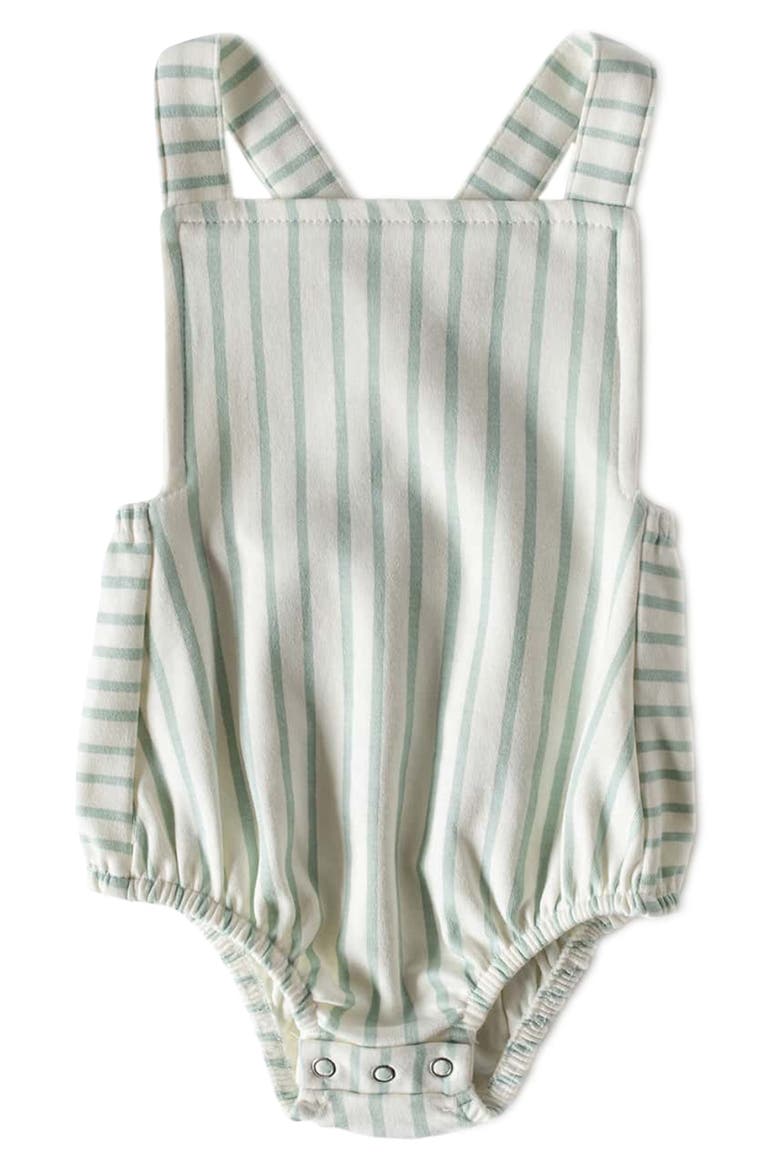 Crisscross Organic Cotton Bodysuit, Main, color, STRIPES AWAY SEA