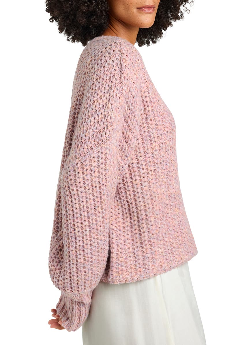 Splendid Piper Crewneck Sweater, Alternate, color, Cotton Candy Marl