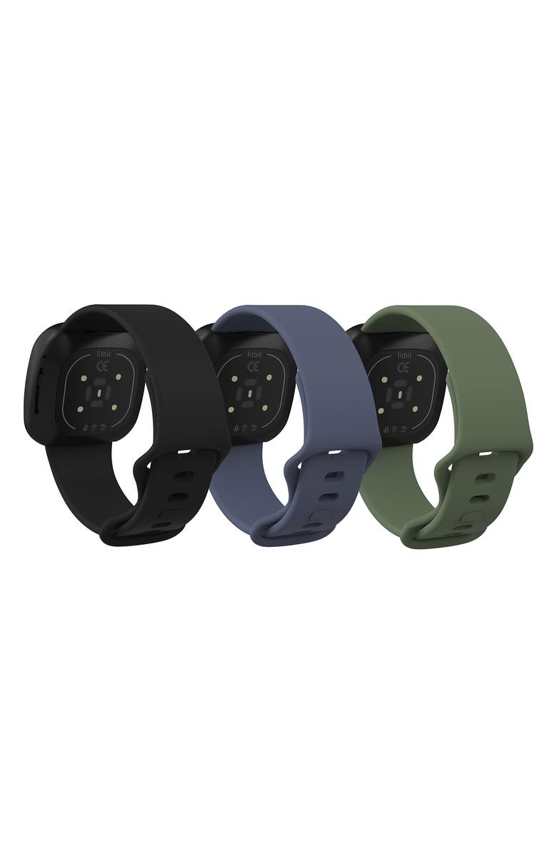 The Posh Tech Assorted Silicone Fitbit Band - Pack of 3, Alternate, color,