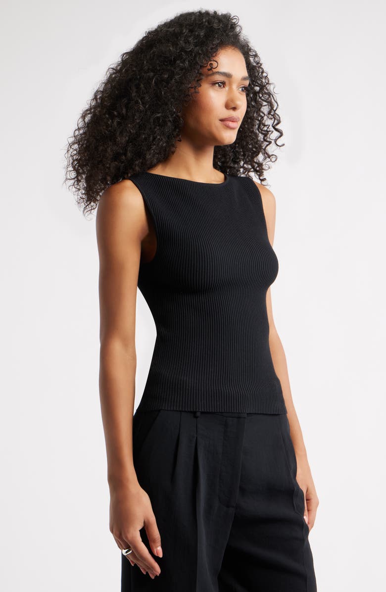 Open Edit Luxe Sculpt Rib Sweater Tank, Alternate, color, 