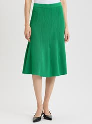 Misook Flared Tonal Soft Knit Skirt