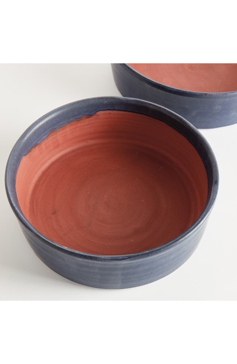 Napa Home & Garden Studio Decorative Low Bowls, Set of 2 - Navy, Handcrafted, Alternate, color, 