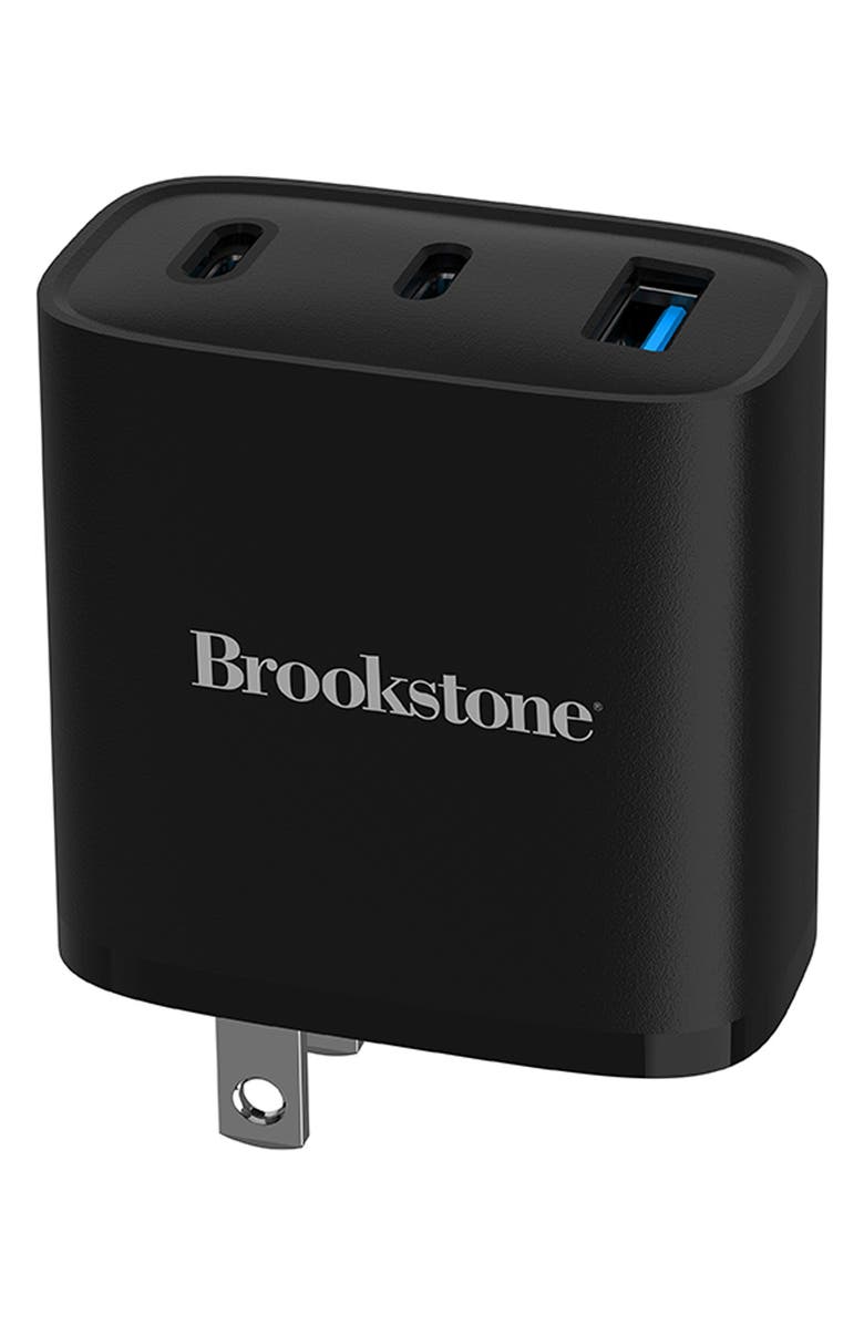 BROOKSTONE PD 40W 3 Port Wall Charger, Main, color, Black