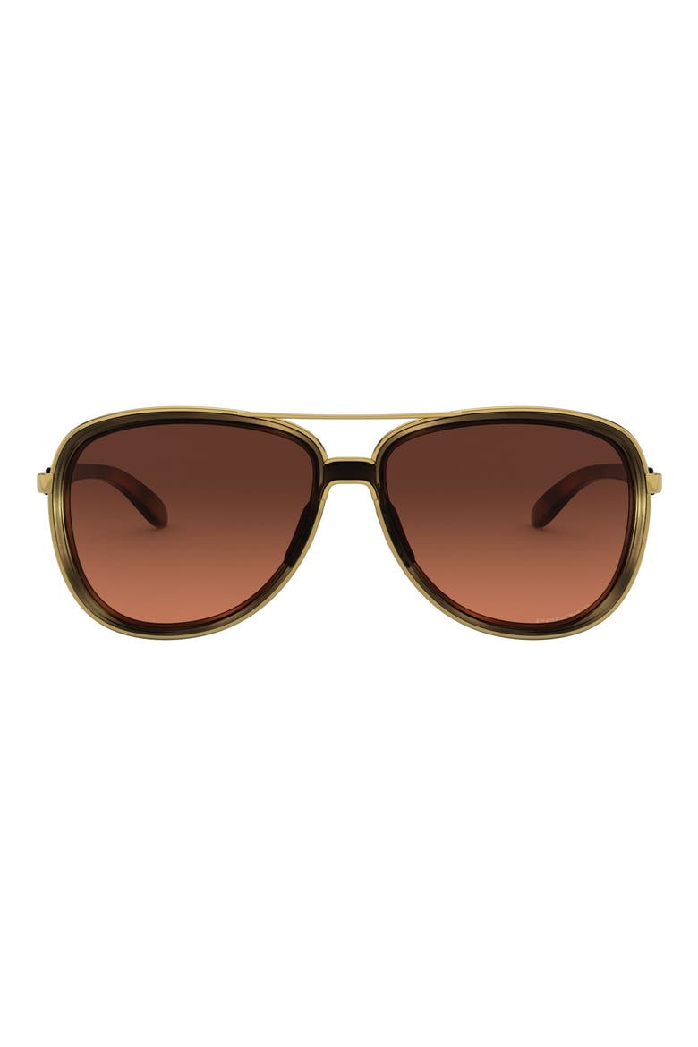 Split Time 58mm Prizm™ Pilot Sunglasses, Main, color, BROWN TORTOISE/ PRIZM BROWN