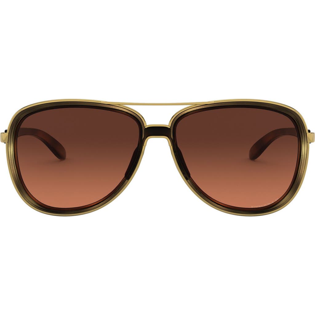 Oakley Split Time 58mm Prizm™ Pilot Sunglasses In Brown Tortoise/prizm Brown
