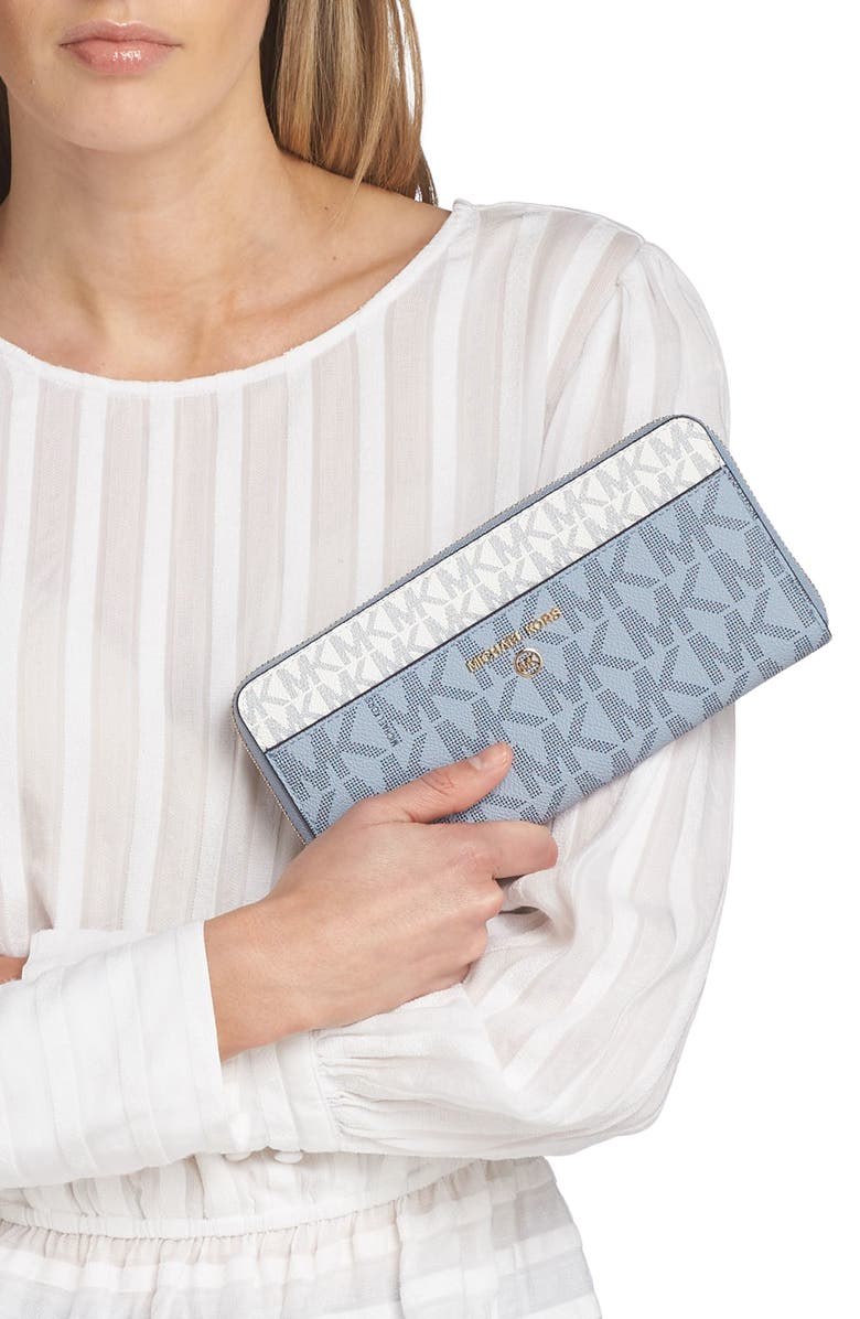 MICHAEL Michael Kors Jet Set Coated Canvas Continental Wallet, Alternate, color, 