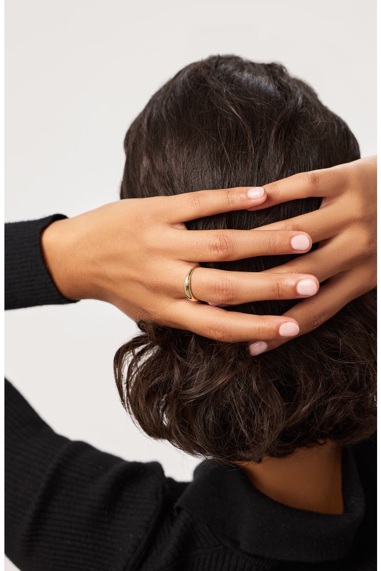 Gold Band Ring - Gold Slim Dome Ring, Alternate, color, Gold