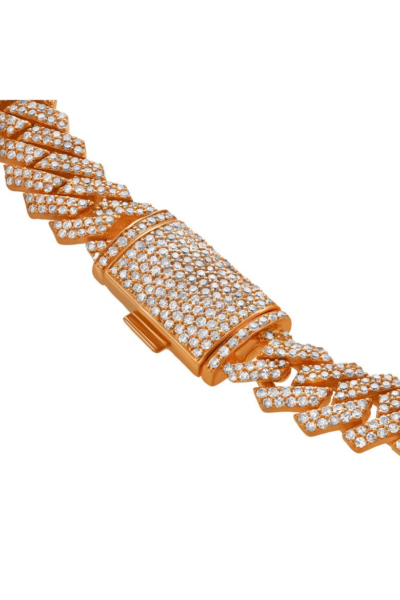 Diamond Link Cuban Bracelet in 10K Gold - 4.7 to 5.4ct., Alternate, color, 14K Rose Gold