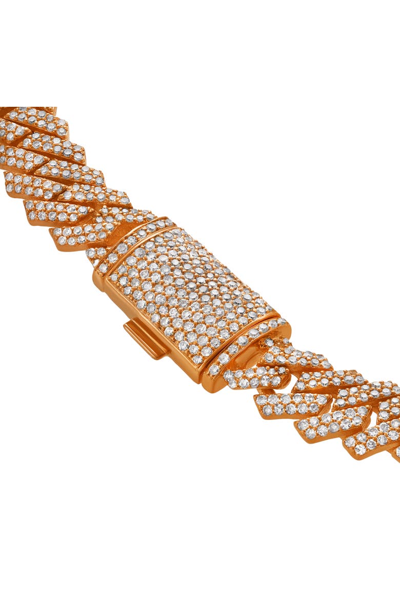 LuvMyJewelry Diamond Link Cuban Bracelet in 10K Gold - 4.7 to 5.4ct., Alternate, color, 14K Rose Gold