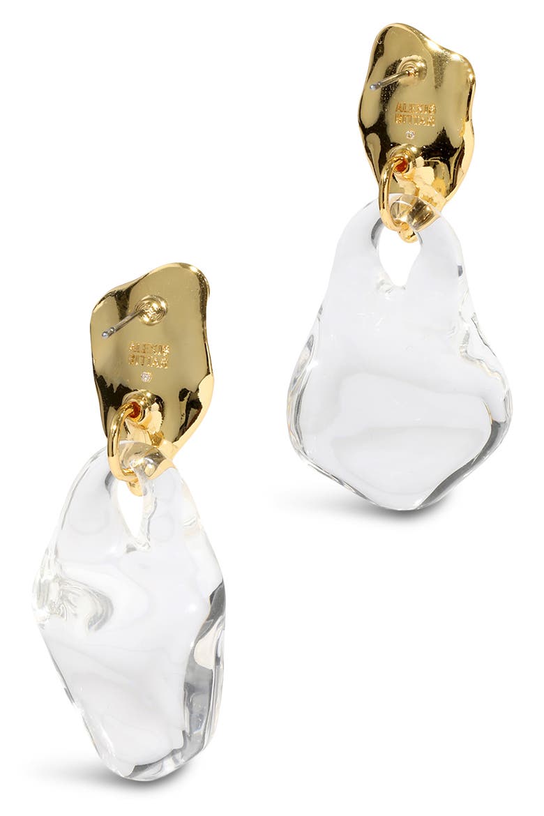 Liquid Lucite® Wafer Drop Earrings, Alternate, color, NO COLOR