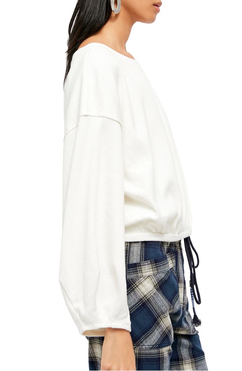 Free People Cuddle Bubble Mixed Knit Top, Alternate, color, 