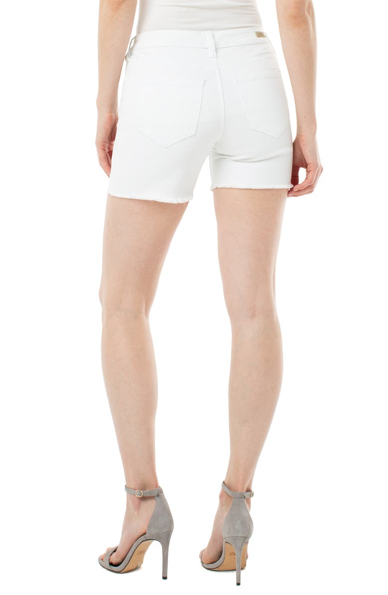 Liverpool Los Angeles Liverpool Vickie Frayed Denim Shorts, Alternate, color, 