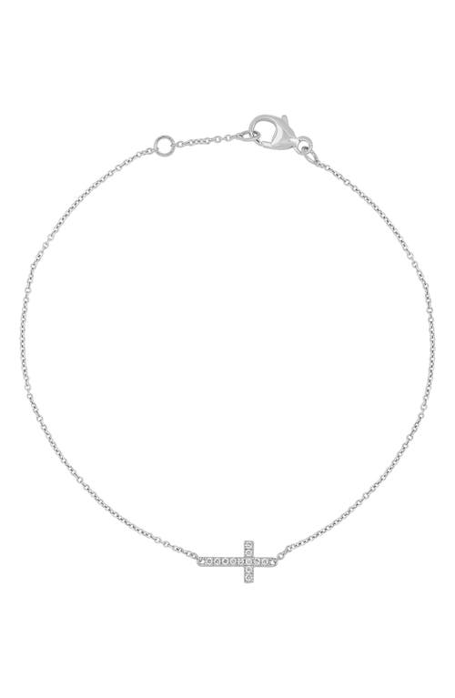 Bony Levy Audrey Diamond Cross Bracelet in 18K White Gold 