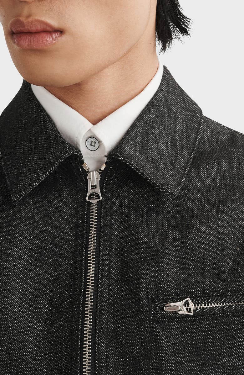 rag & bone Alex Zip Raw Denim Jacket, Alternate, color, 